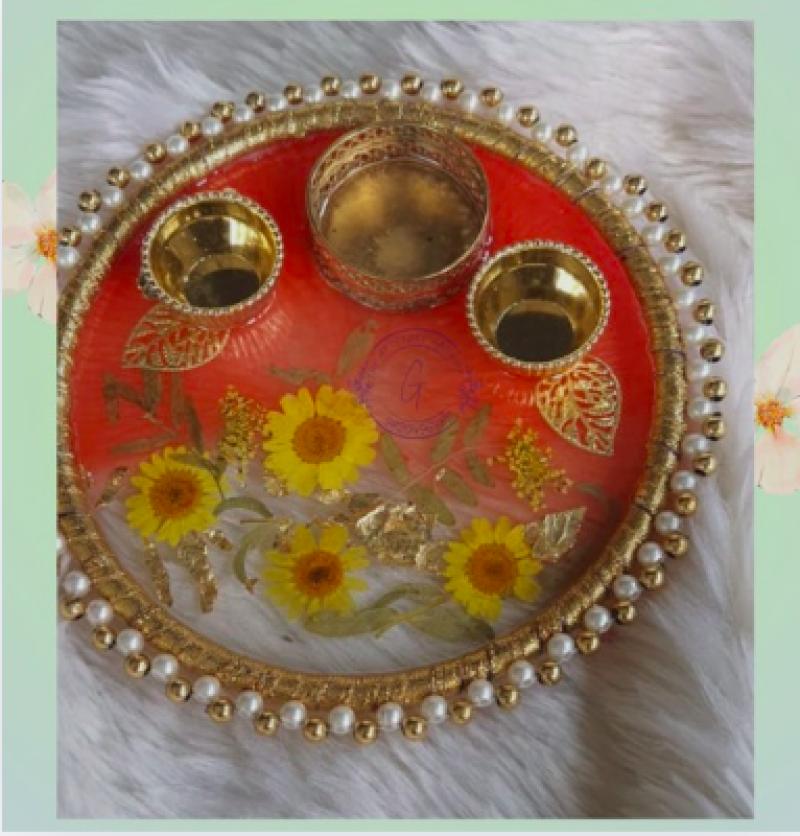 Resin Pooja Thali