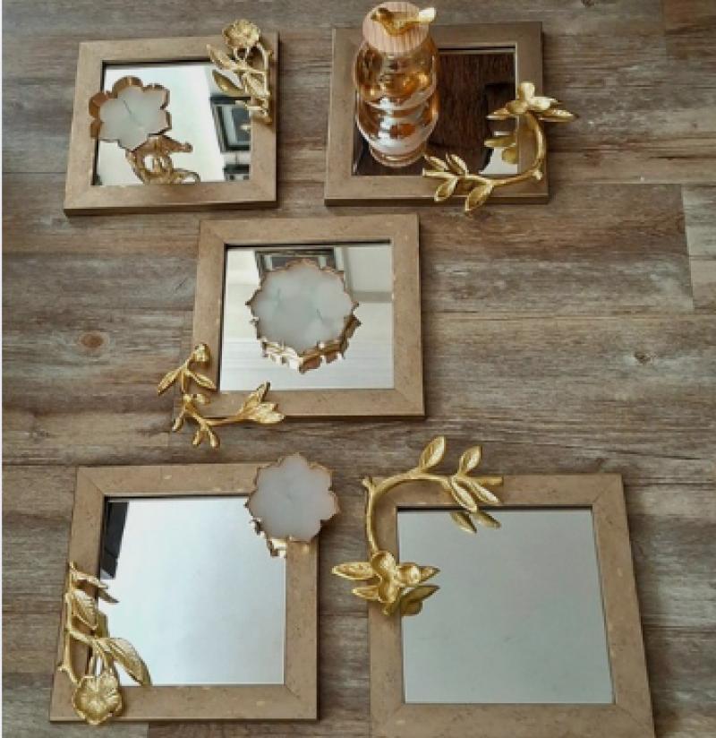 Mirror Inlay Square Tray/Platter