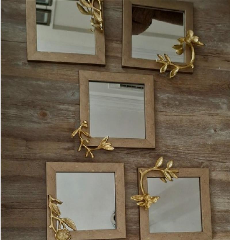 Mirror Inlay Square Tray/Platter