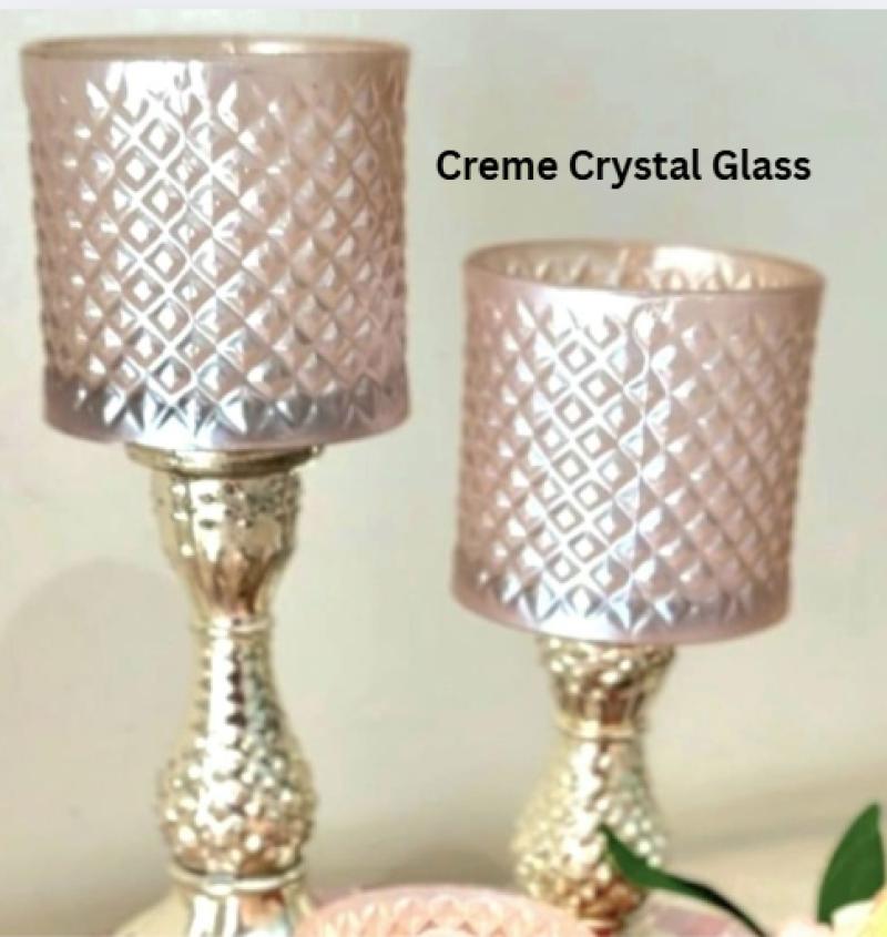 Crystal Colored Glass Candle Holders