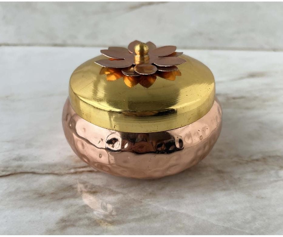 Rose Gold Jar With Gold Lid