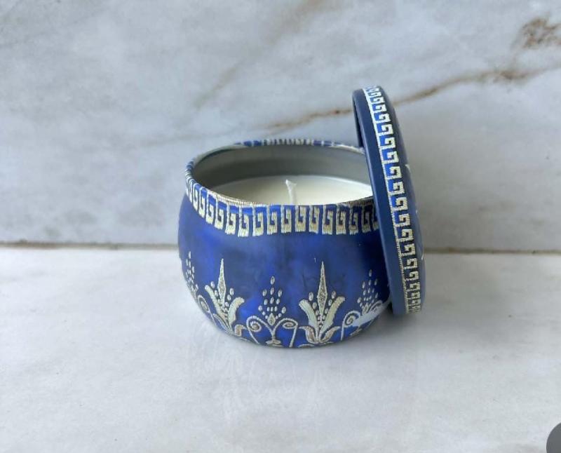Printed Tin Jars Candle