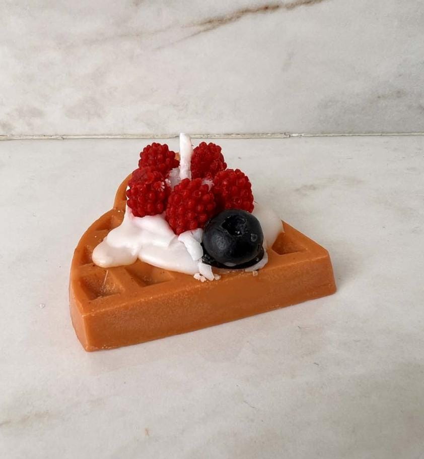 Mini Waffle With Topping Candle