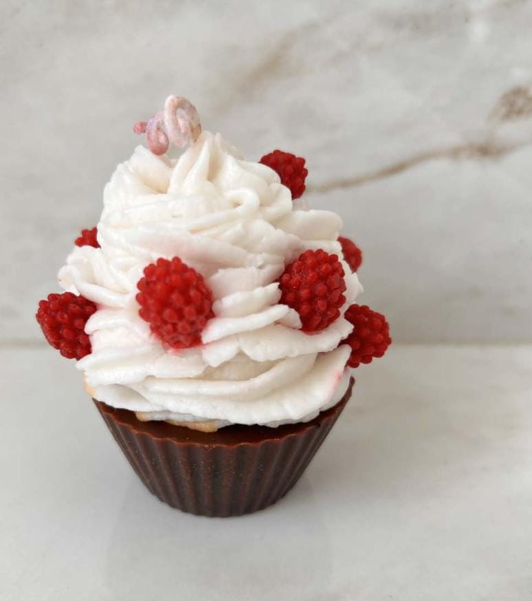 Cupcake With Frosting Candle