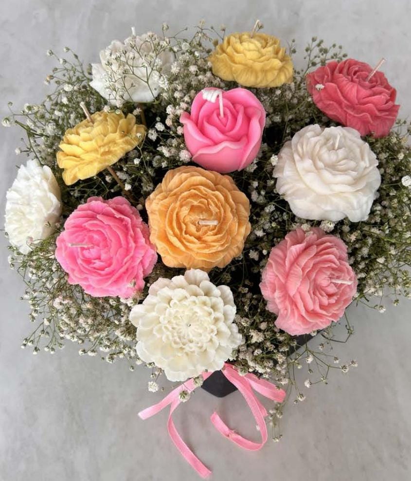 Floral Candle Bouquet