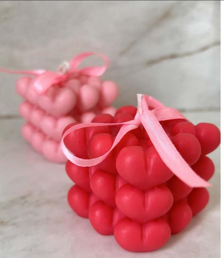 Heart Bubble Candle