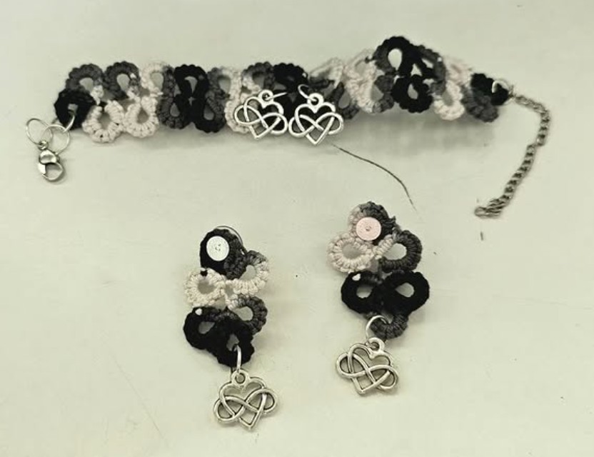Tatting Jewellery Set (Necklace & Earrings)