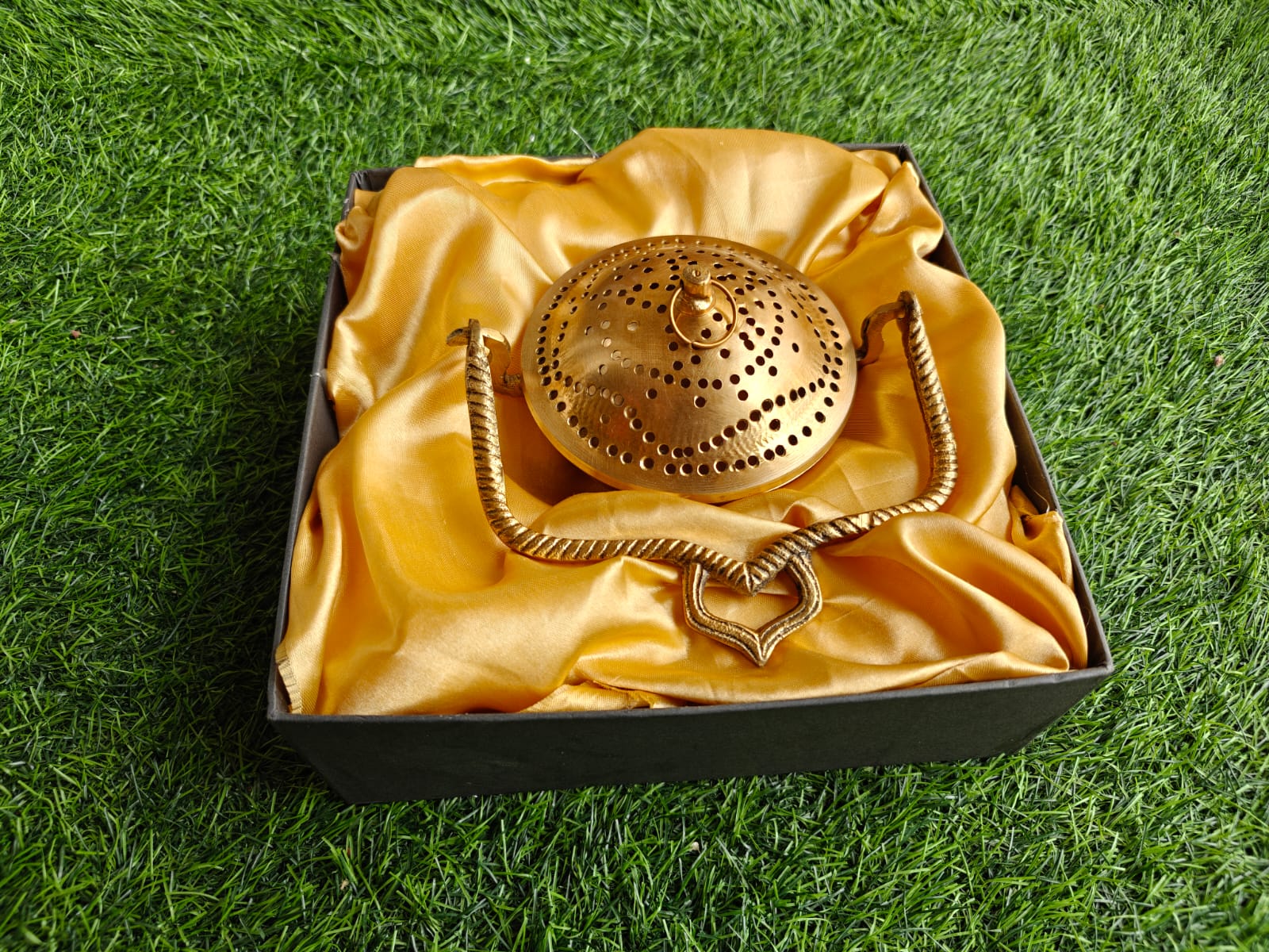Gold-Toned Hanging Incense Burner Dhoop Dani