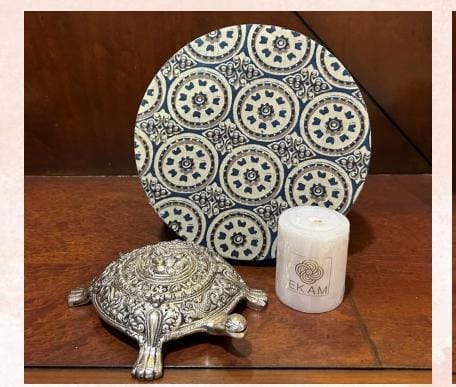 Silver Plated Brass Tortoise Candle