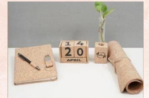 Sustainable Cork Desktop Organizer