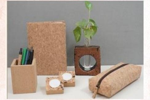 Cork Desktop Organizer Set