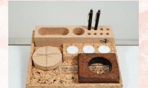 Cork Desktop Organizer