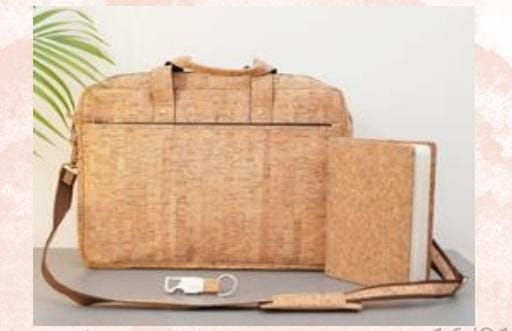 Cork Laptop Bag with Stationery