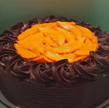 Belgium Chocolate Cake With Fresh Mango