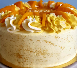 Vanilla And Mango White Chocolate Cream Cheese Cake