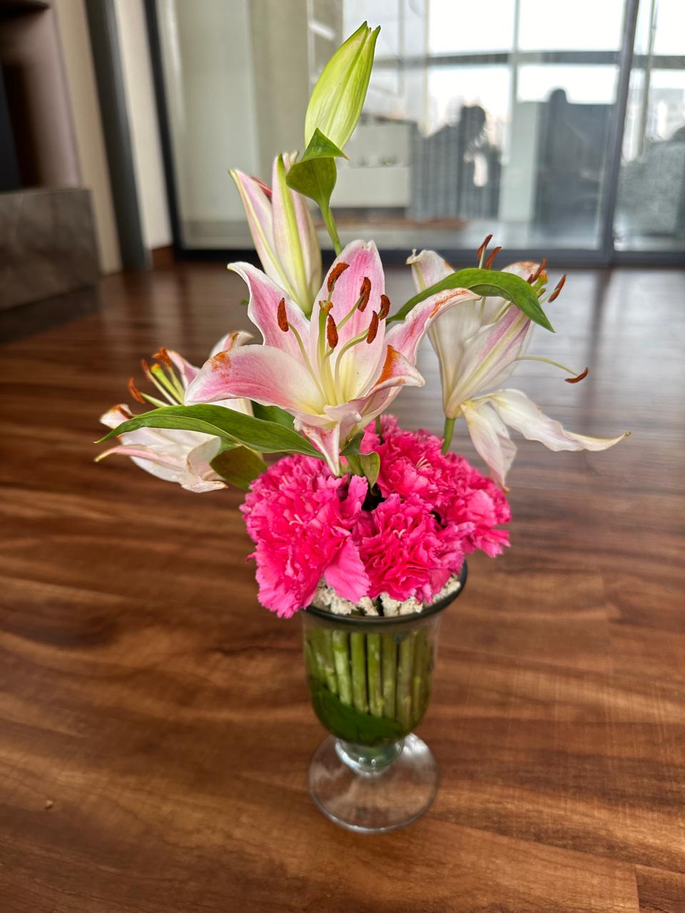 Pink & White Delight Flower Arrangement