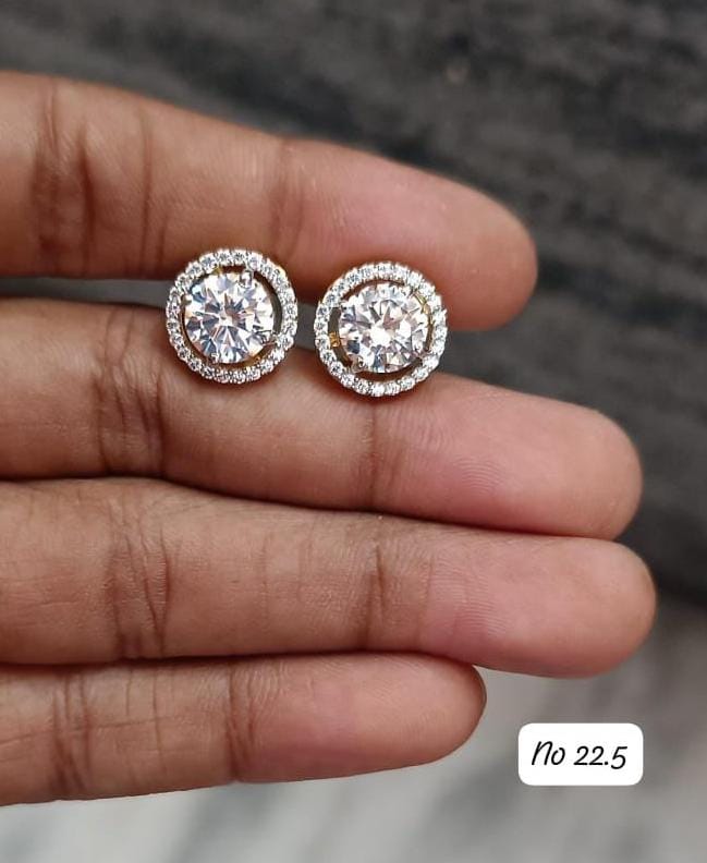 Silver Earring With Stone