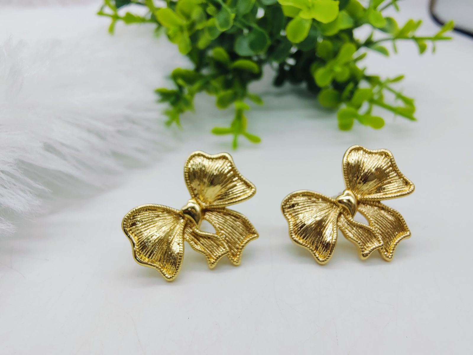 Golden Bow Earring